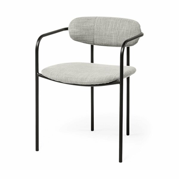 Homeroots 29 x 21 x 22 in. Black & Heathered Gray Dining Chairs 397475